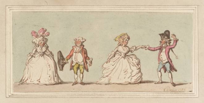Longways Dance null by Thomas Rowlandson 1756-1827